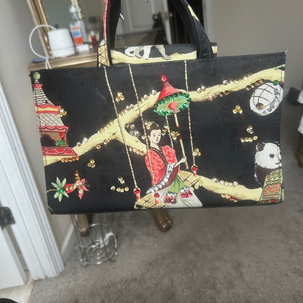 Artistic Black and Gold Tote Bag